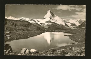 Switzerland 316 on PM 1949 Zermatt Alps Postcard Used