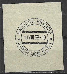 COLLECTION LOT 7742 CZECHOSLOVAKIA LOCAL POSTMARK 1933