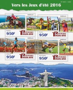 TOGO 2015 SHEET SUMMER OLYMPIC GAMES SPORTS tg15521a