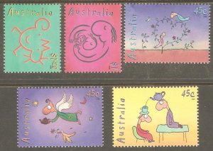 AUSTRALIA Sc# 1685 - 1689 MNH FVF Set5 Art Cartoons