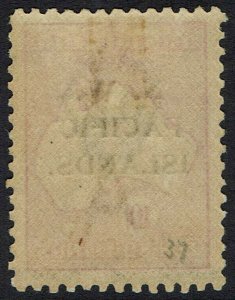 NWPI NEW GUINEA 1918 KANGAROO 10/- 3RD WMK 