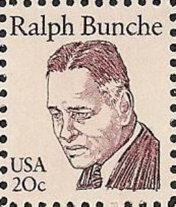 US 1860 Great Americans Ralph Bunche 20c single MNH 1982