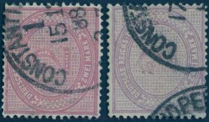 German 1888 Offices in Turkey V37c V37e  Forerunner Stamp 2 Mark 95825