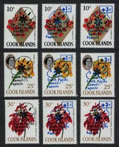 Cook Is. Fourth South Pacific Games Tahiti Ovpts 9v 1971 MNH SG#351-359