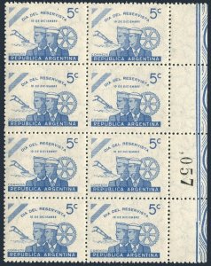 Argentina 522 block/8, MNH. Michel 497. Day of the Reservists, 1944.
