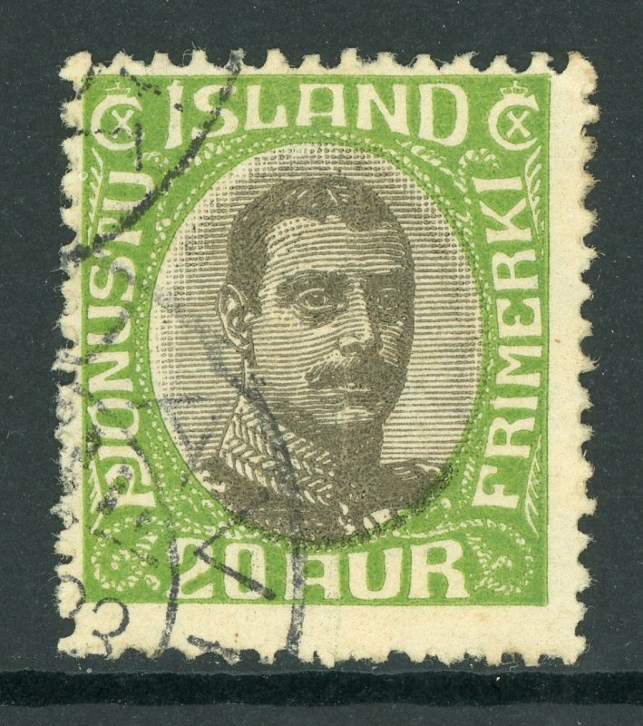 Iceland 1920 Official 20a Scott #O45 VFU N950