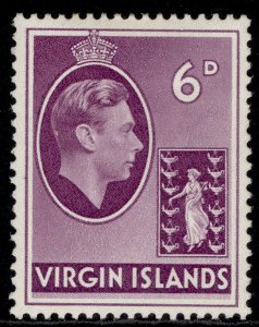 BRITISH VIRGIN ISLANDS GVI SG116a, 6d mauve, M MINT.