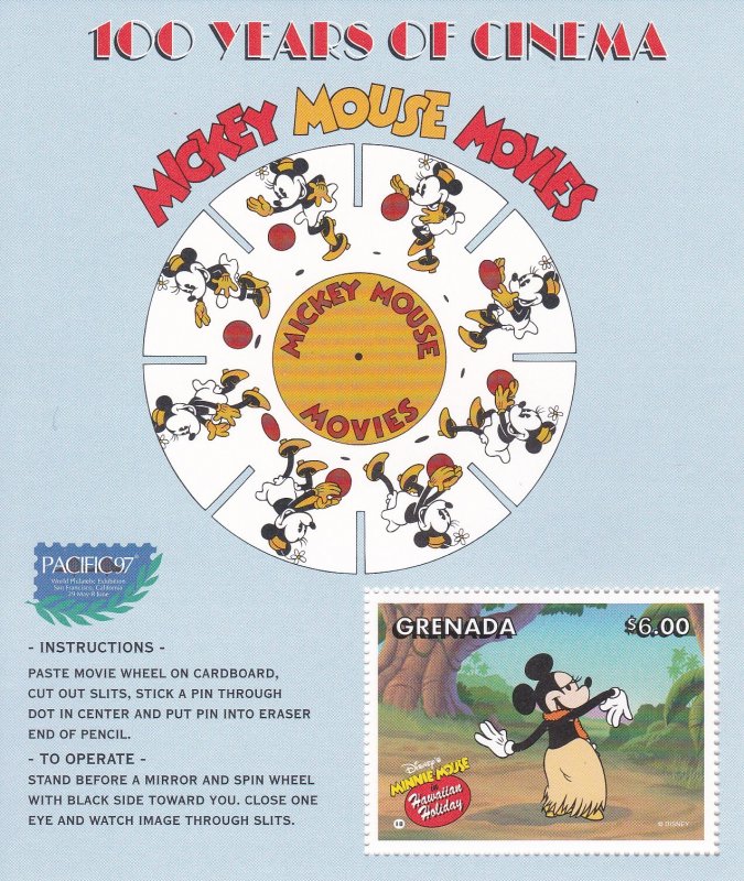 Grenada # 2700 Disney Characters, Minnie Mouse, Souvenir Sheet, NH, 1/2 Cat.