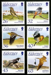 Alderney Stamps MLH XF Lot Of 6 Values Bird Set