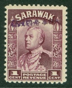 SG J1 Japanese occupation of Sarawak 1942. 1c purple, handstamped type 1 in...