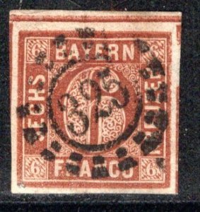 German States Bavaria Scott # 5, used