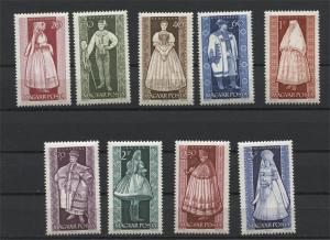 HUNGARY, COSTUMES 1963 MNH SET 	