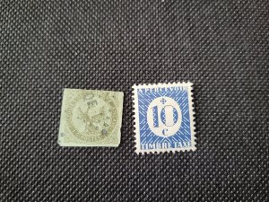 French Colonies,  #1 ,imperf ,  and tax stamp SCV $27.95