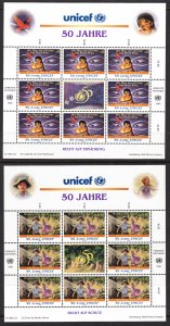 UN Vienna 210-211 UNICEF Sheets MNH VF