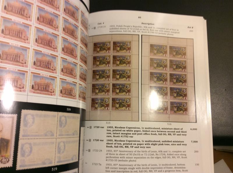 Raritan Catalog Auction #76,Feb 3, 2018,Rare Russia Stamps,Sheets,Errors