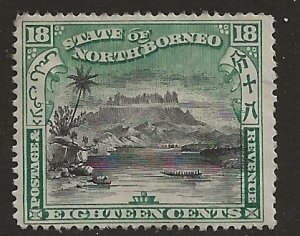 North Borneo 87 1897  18 cents fine mint hinged