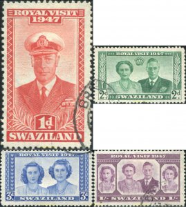772485 USED SWAZILANDIA 1947 VISITA REAL