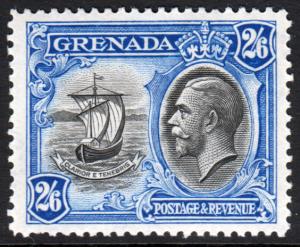 Grenada KGV 1934 2/6 2s6d Black Ultramarine SG143 Mint Lightly Hinged