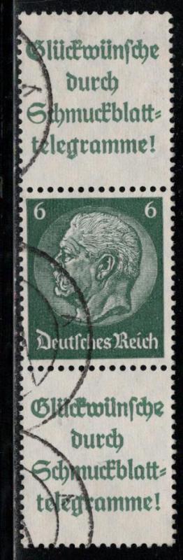 Germany Scott # 419, 2 labels A14, used, se-tenant, Mi # S208.2