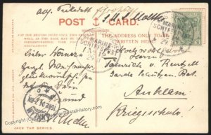 Germany 1904 Navy SMS Moltke MSP12 Saint Thomas West India Trip Feldpost  107431