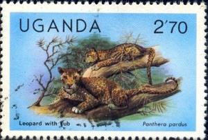 Wildcat, Leopalds, Uganda stamp SC#287 used