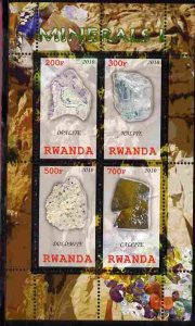 RWANDA - 2010 -  Minerals #1 - Perf 4v Sheet - MNH - Private Issue