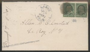 USA 1901 CAPPS Colorado Huerfano County Unique Only Cover From This Town 108837