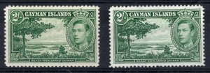 Cayman Is 1938 2s yellow-green sg124 unmounted mint, usual 1938 gum + deep