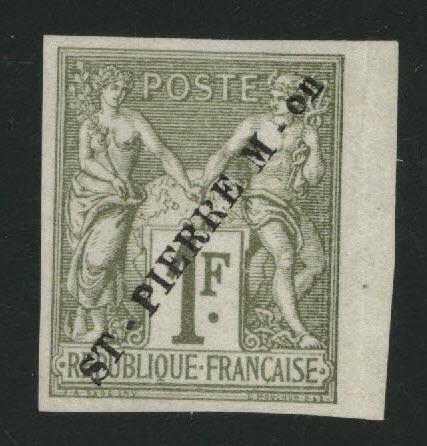 St. Pierre & Miquelon Dallay 31A Rare only 10 known CV2250