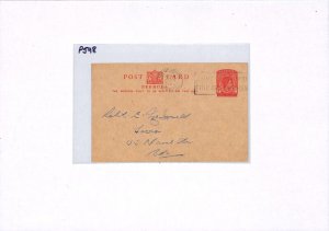 BERMUDA US NAVY KGVI Postal Stationery Card *RADIO SOCIETY* Hamilton 1954 PJ98