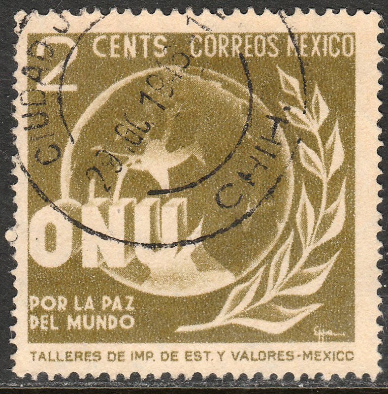 MEXICO 813, 2c Honoring the United Nations. Used. F-VF. (862)