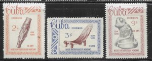 Cuba 791-793 Artifacts set MNH