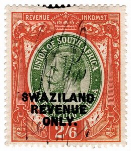 (I.B) Swaziland Revenue : Duty Stamp 2/6d (1914)