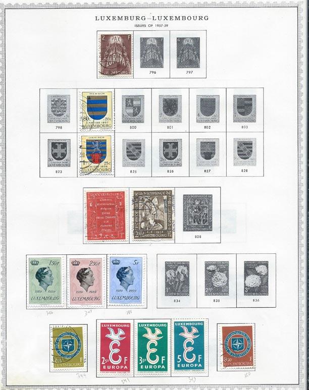 Luxembourg. Mounted album pages  [m/u]