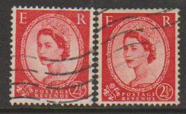Great Britain SG 544 and 544b  Type I and Type II printings