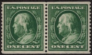 US #387 SCV $1000.00 VF/XF mint never hinged, Pair, a select mint pair, fresh...