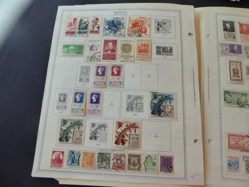 Mexico 1940-1956 Stamp Collection on Album Pages