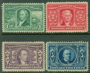 EDW1949SELL : USA 1904 Scott #323-36 Fine-Very Fine, Mint No Gum. Catalog $180.