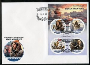 GUINEA-BISSAU 2023 90th MEMORIAL ANNIVERSARY OF ROALD AMUNDSEN SHEET FDC