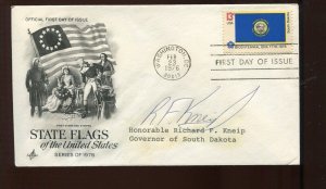 Richard Kneip South Dakota Governor Signed Cover LV6884