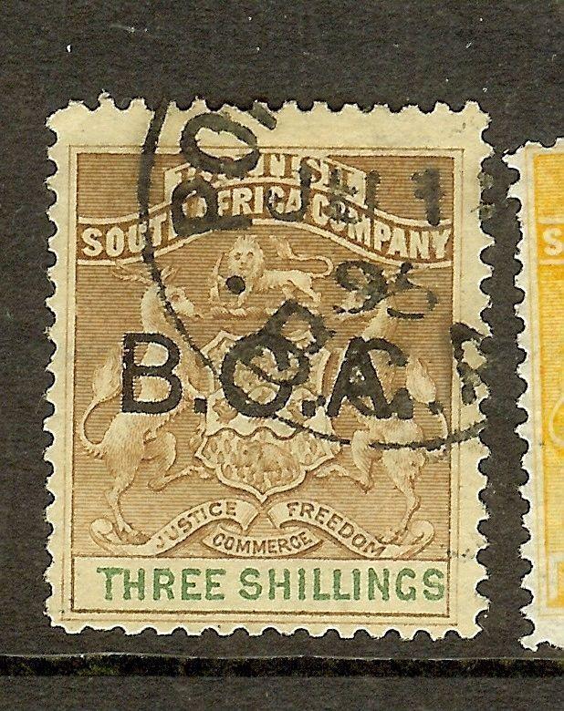 BRITISH CENTRAL AFRICA ARMS (P2306B) BCA 3/- SG10 CDS  VFU