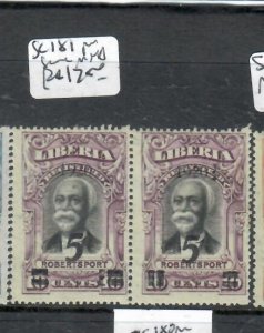 LIBERIA         SC  181  PAIR R STAMP BAR VERTICAL   MNH      PP1116H