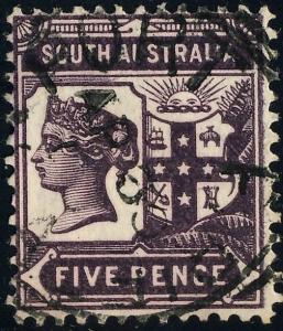 AUSTRALIA / SOUTH-AUSTRALIA ca.1900 PORT PIRIE Squared Circle DS ON SG 240