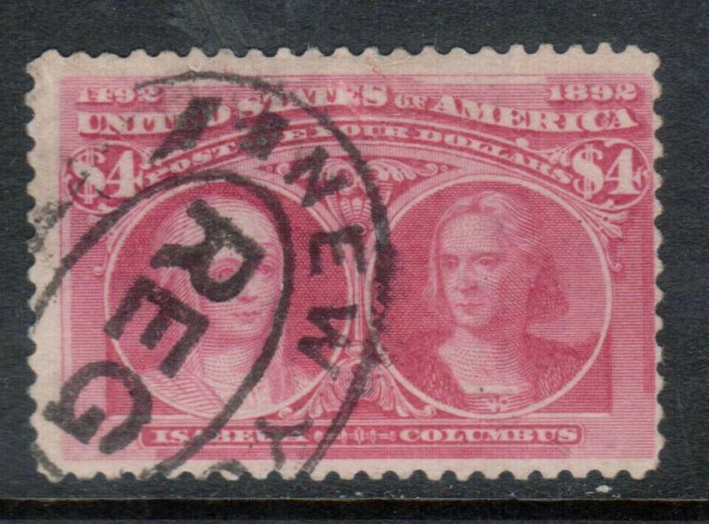 USA #244 Used Fine With NY Red Cancel