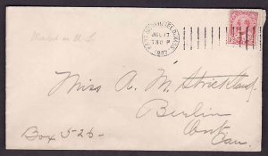 Canada-covers #10130 -2c Edward franking a cover mailed in the USA to a Canadian