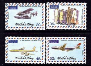 Trinidad and Tobago 268-71 MNH 1977 Anniv of Airmail Service