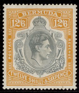 BERMUDA GVI SG120a, 12s 6d grey & brownish orange, M MINT. Cat £225.