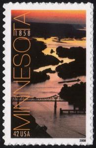 SC#4266 42¢ Minnesota Statehood Single (2008) SA