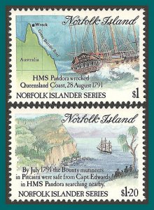 Norfolk Island 1991 Bounty Search, MNH #516-517,SG508-SG509