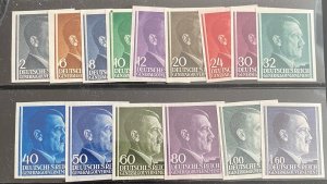 Poland Hitler Heads Mint Imperforate Collection of 15